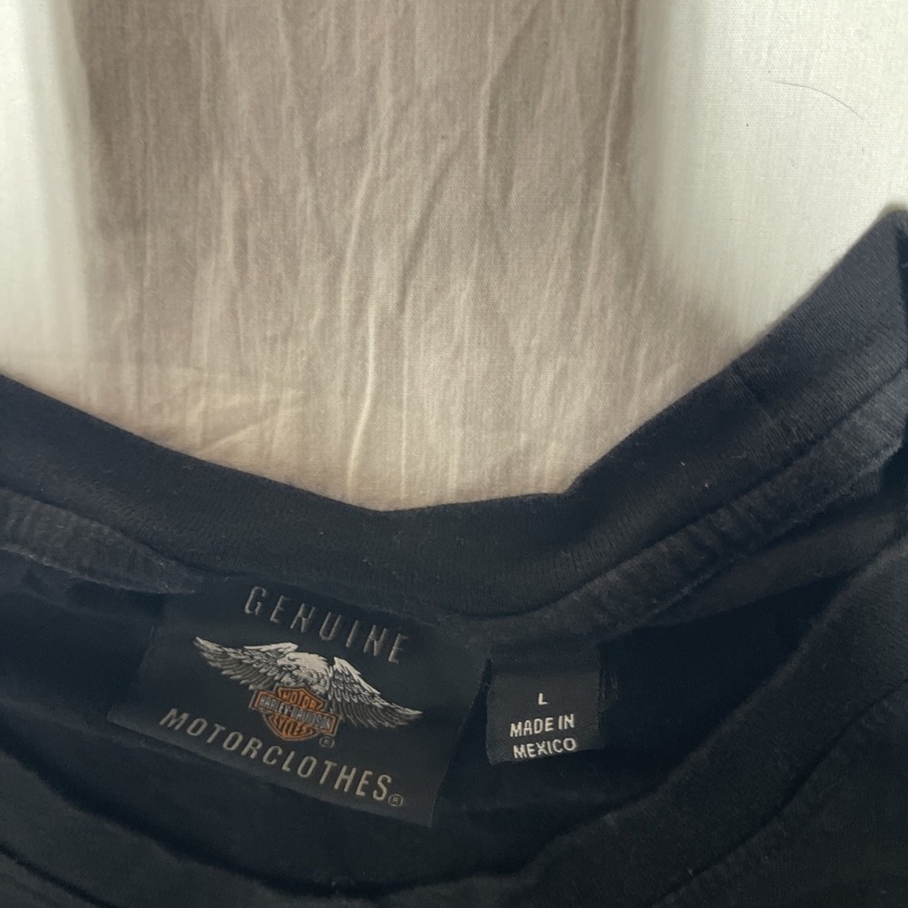 Harley Davidson Women Tshirt Size Large Ride Free Black - Picture 6 of 10